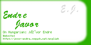 endre javor business card